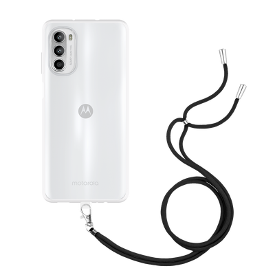 Just in Case Motorola Moto G52 - Soft TPU Case with Necklace Strap - Clear