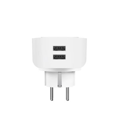 Hama 10,5W Wi-Fi Stekkerdoos met 2 x USB-A poorten - Wit