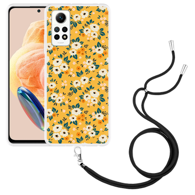Cazy Hoesje met koord geschikt voor Xiaomi Redmi Note 12 Pro 4G Vintage Bloemenprint