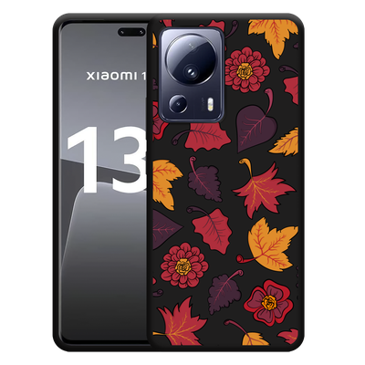 Cazy Hoesje Zwart geschikt voor Xiaomi 13 Lite Herfstbladeren