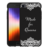 Hoesje Zwart geschikt voor iPhone SE 2022 - Made for queens