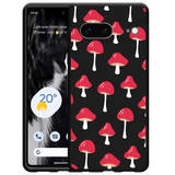 Hoesje Zwart geschikt voor Google Pixel 7 - Paddenstoelen