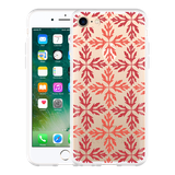 Hoesje geschikt voor iPhone 7 - Red Leaves Pattern