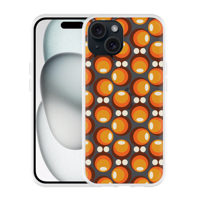 Cazy Hoesje geschikt voor iPhone 15 70s Oranje