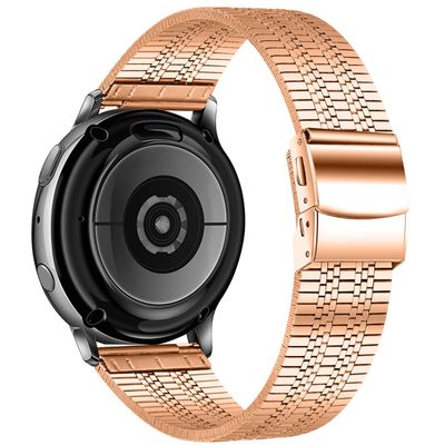 Cazy Bandje geschikt voor Samsung Galaxy Watch 3 45mm - Metalen Horlogebandje - Rose Goud