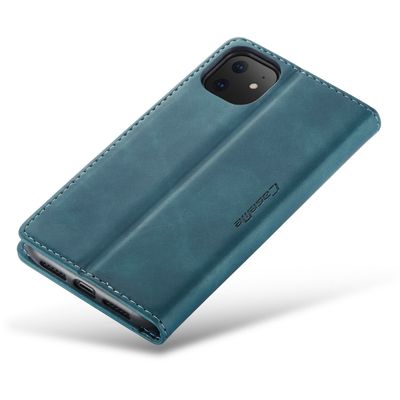 Hoesje geschikt voor iPhone 11 - CASEME Retro Telefoonhoesje met Portemonnee - Blauw