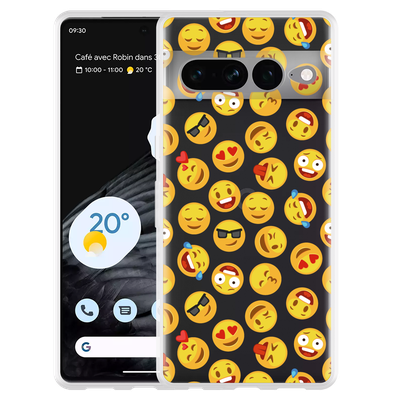 Cazy Hoesje geschikt voor Google Pixel 7 Pro - Emoji