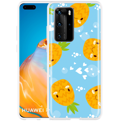 Cazy Hoesje geschikt voor Huawei P40 Pro - Love Ananas