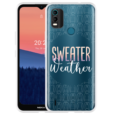 Cazy Hoesje geschikt voor Nokia C21 Plus - Sweater Weather