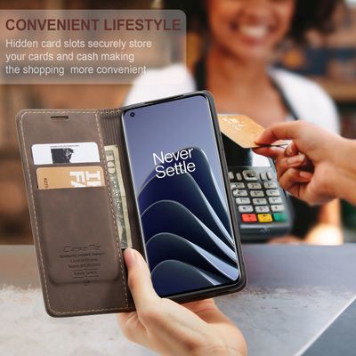 OnePlus 10 Pro Hoesje - CASEME Retro Wallet Case - Coffee