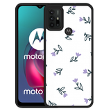 Hardcase hoesje geschikt voor Motorola Moto G10 - Paarse Bloemen