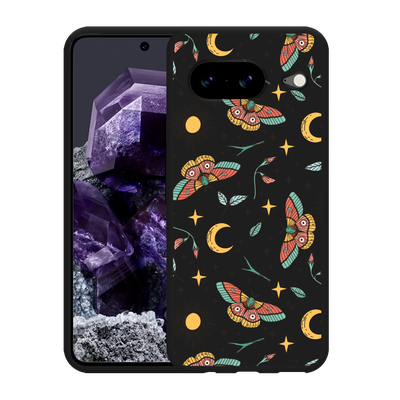 Cazy Hoesje Zwart geschikt voor Google Pixel 8 Magisch Patroon