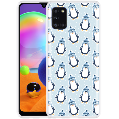 Cazy Hoesje geschikt voor Samsung Galaxy A31 - Pinguins