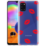 Hoesje geschikt voor Samsung Galaxy A31 - Red Kisses