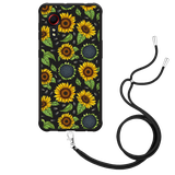 Hoesje met Koord Zwart geschikt voor Samsung Galaxy Xcover 5 - Sunflowers