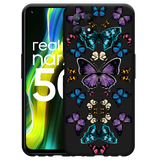 Hoesje Zwart geschikt voor Realme Narzo 50 - Vlinder Symmetrie