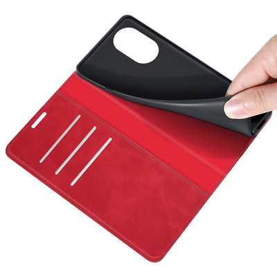 Cazy Wallet Magnetic Hoesje geschikt voor Oppo A17 - Rood