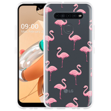 Hoesje geschikt voor LG K41S - Flamingo