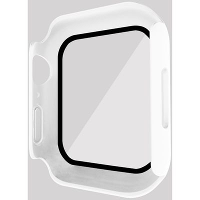 Cazy Hoesje geschikt voor Apple Watch 7/8 45mm - 360 Full Cover - Wit