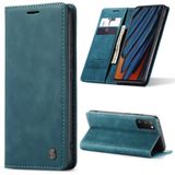 Caseme Hoesje geschikt voor Samsung Galaxy A03s - Retro Wallet Case - Blauw