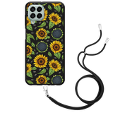 Hoesje met Koord Zwart geschikt voor Samsung Galaxy M33 - Sunflowers
