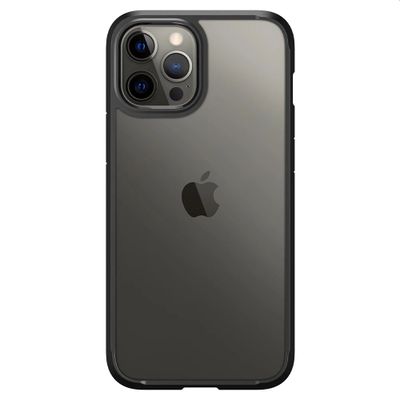 Hoesje geschikt voor iPhone 12 / iPhone 12 Pro - Spigen Ultra Hybrid Case - Zwart