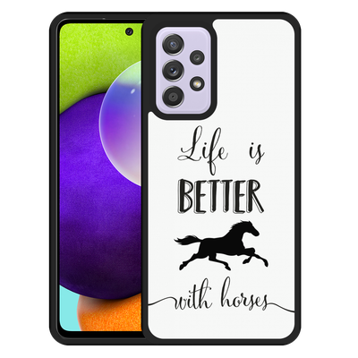 Cazy Hardcase hoesje geschikt voor Samsung Galaxy A52 4G/A52 5G - Life is Better with Horses
