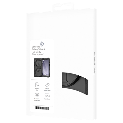 Cazy Shockproof Hoes geschikt voor Samsung Galaxy Tab A9 - Zwart