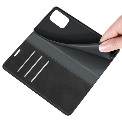 Cazy Wallet Magnetic Hoesje geschikt voor Poco M5s - Zwart