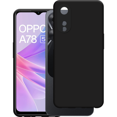 Cazy Soft TPU Hoesje geschikt voor Oppo A78 5G - Zwart