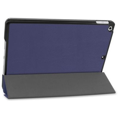 Cazy Hoes geschikt voor iPad 2021 (9th Gen)/2020 (8th Gen)/iPad 2019 (7th Gen) - TriFold Tablet Smart Cover met Screenprotector - Blauw