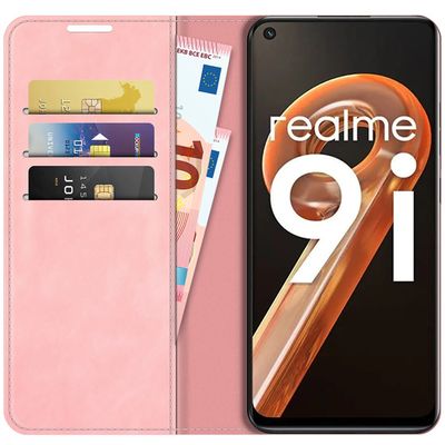 Cazy Wallet Magnetic Hoesje geschikt voor Realme 9i - Roze