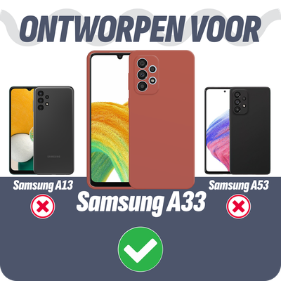 Cazy Soft Color TPU Hoesje geschikt voor Samsung Galaxy A33 - Rood