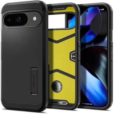 Spigen Hoesje geschikt voor Google Pixel 9 / 9 Pro - Tough Armor - Zwart