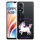 Hoesje geschikt voor Oppo A38 Born to be a Unicorn