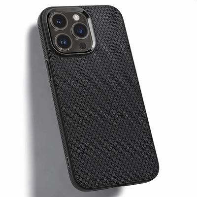 Spigen Liquid Air geschikt voor Apple iPhone 14 Pro Telefoonhoesje - Zwart