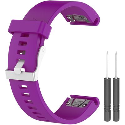 Just in Case Sportbandje voor Garmin Fenix 3 / Fenix 3HR Silicone Watchband (Purple)