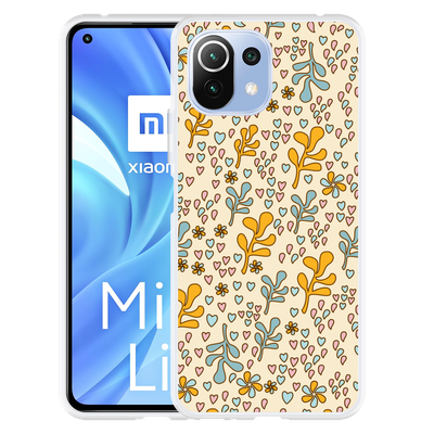 Cazy Hoesje geschikt voor Xiaomi Mi 11 Lite - Doodle Flower