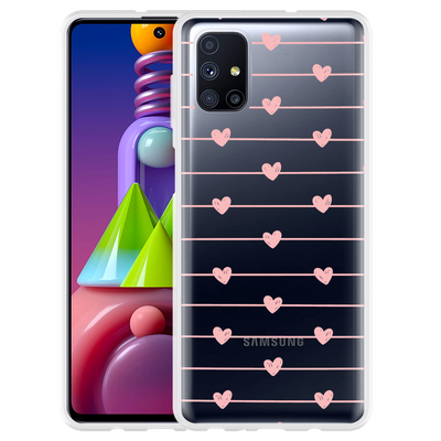 Cazy Hoesje geschikt voor Samsung Galaxy M51 - Pink Love