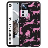 Hoesje Zwart geschikt voor Xiaomi 12T/12T Pro - Roze Cheeta's
