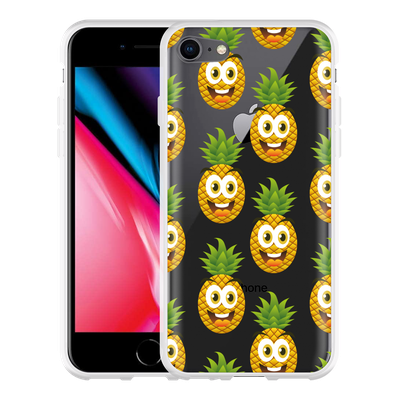 Cazy Hoesje geschikt voor iPhone 8 - Happy Ananas