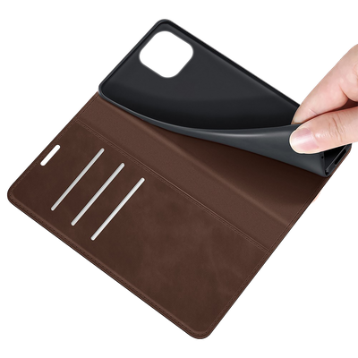 Cazy Wallet Magnetic Hoesje geschikt voor iPhone 11 - Bruin