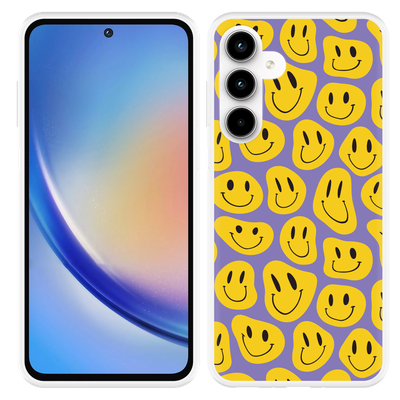 Cazy Hoesje geschikt voor Samsung Galaxy A35 Smileys