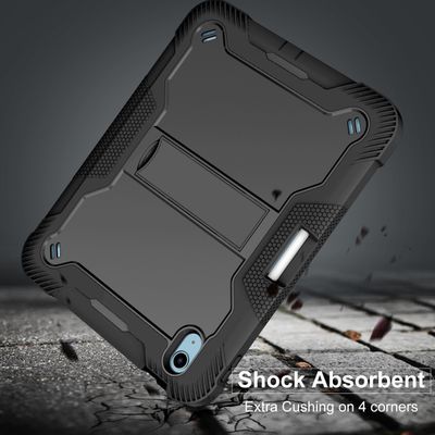 Cazy Full Body Shockproof Hoes geschikt voor iPad 2022 (10th Gen) - Zwart