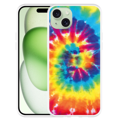 Cazy Hoesje geschikt voor iPhone 15 Plus Tie Dye