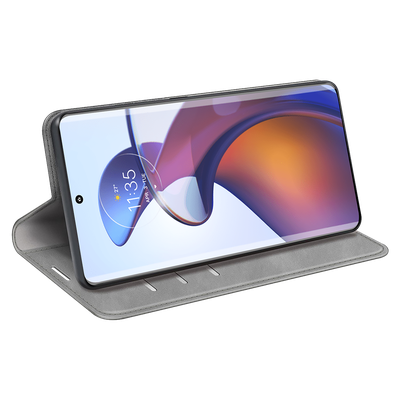 Cazy Wallet Magnetic Hoesje geschikt voor Motorola Edge 30 Fusion - Grijs