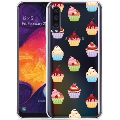 Cazy Hoesje geschikt voor Samsung Galaxy A50 - Cupcakes
