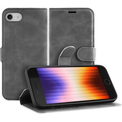 Cazy Premium Wallet Hoesje geschikt voor iPhone SE 2022 - Grijs