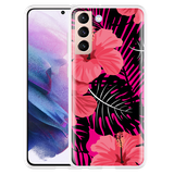 Hoesje geschikt voor Samsung Galaxy S21 - Tropical Flowers