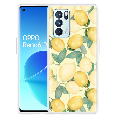 Cazy Hoesje geschikt voor Oppo Reno6 Pro 5G - Lemons